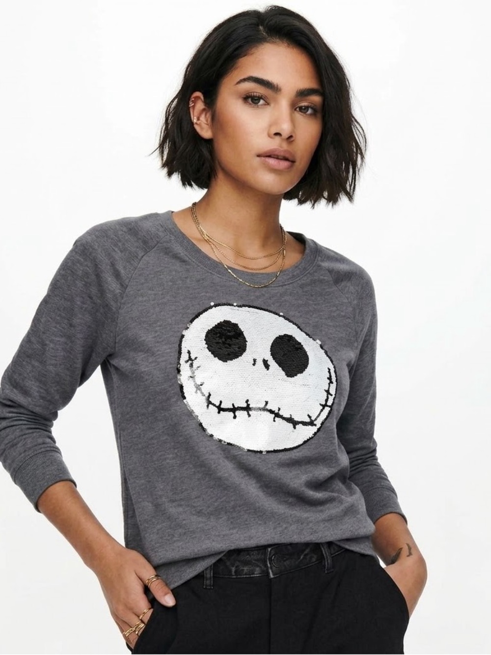 The Nightmare Before Christmas Crewneck Sweatshirt Whimsigoth Jack Skellington